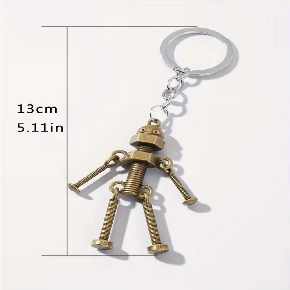 Steam Punk Metal Screw Robot Keychain Z202 - Picture 2 of 2